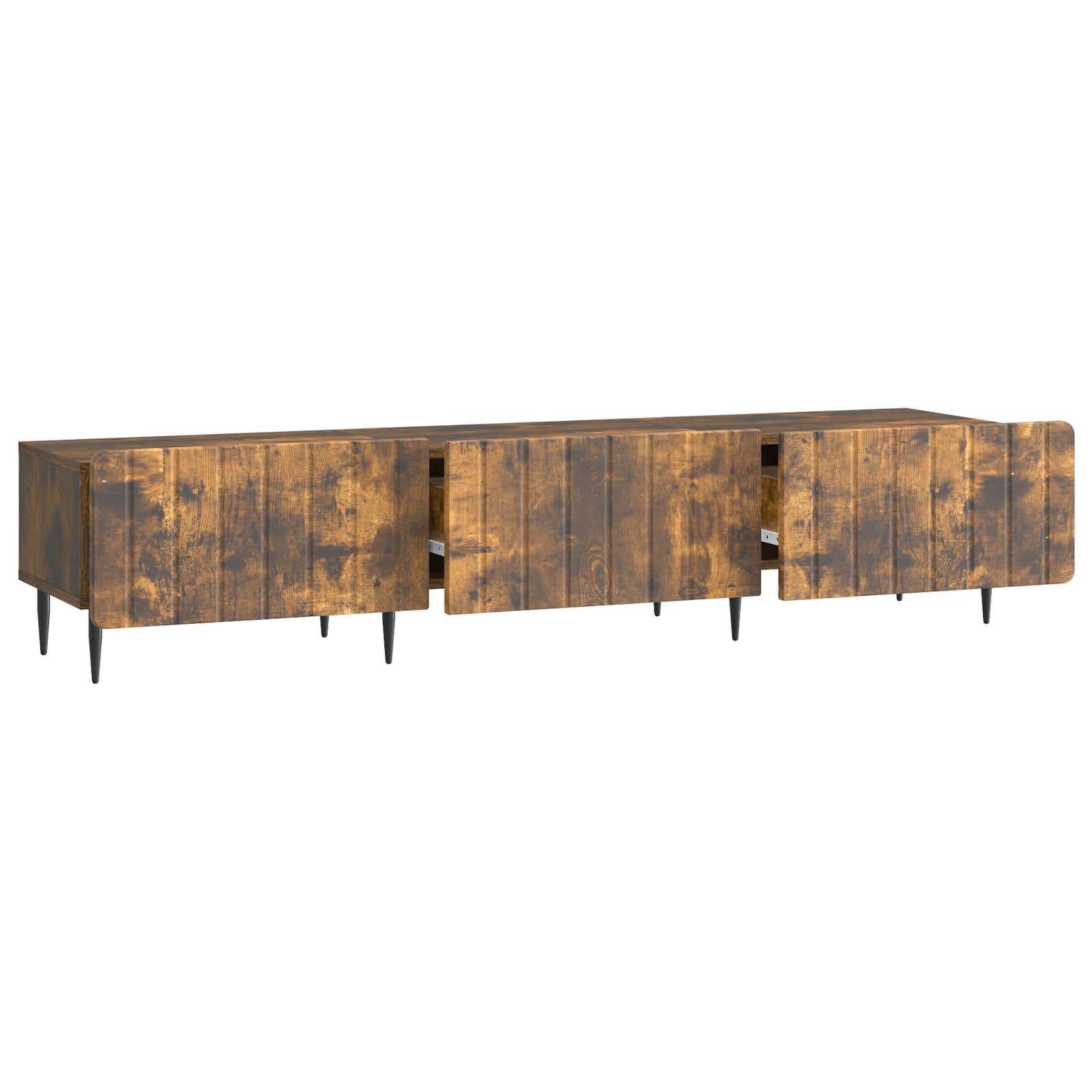Meuble TV Chêne fumé 147 x 34,5 x 32 cm Bois d'ingénierie - XIOS