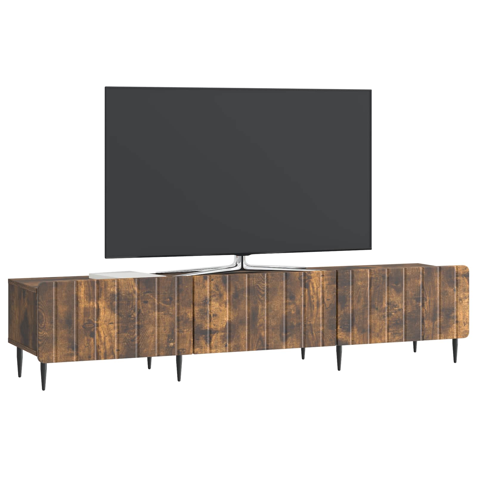 Meuble TV Chêne fumé 147 x 34,5 x 32 cm Bois d'ingénierie - XIOS