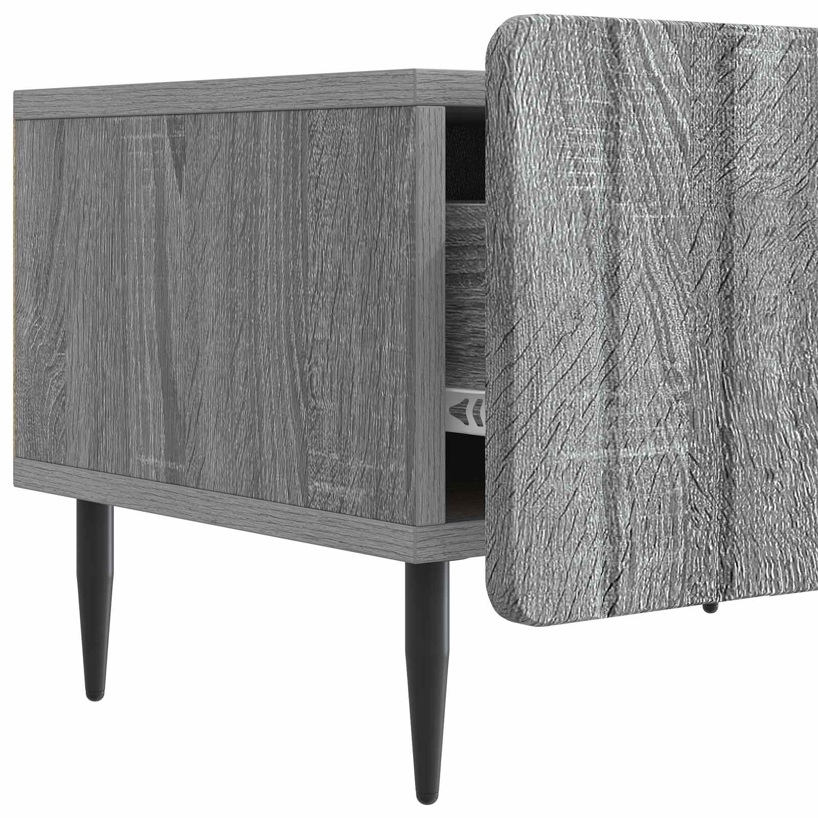 Meuble TV Sonoma gris 147 x 34,5 x 32 cm Bois d'ingénierie - XIOS