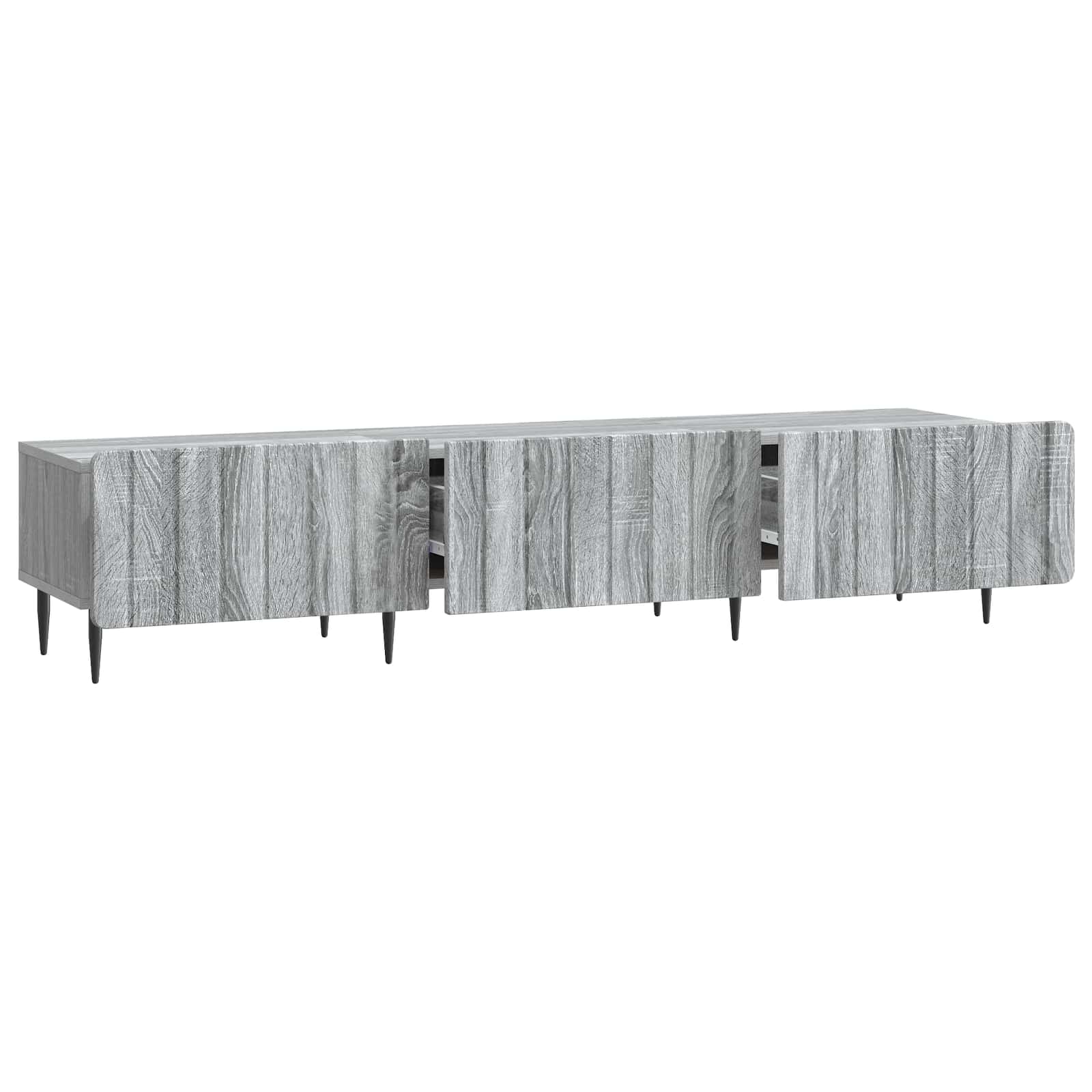 Meuble TV Sonoma gris 147 x 34,5 x 32 cm Bois d'ingénierie - XIOS