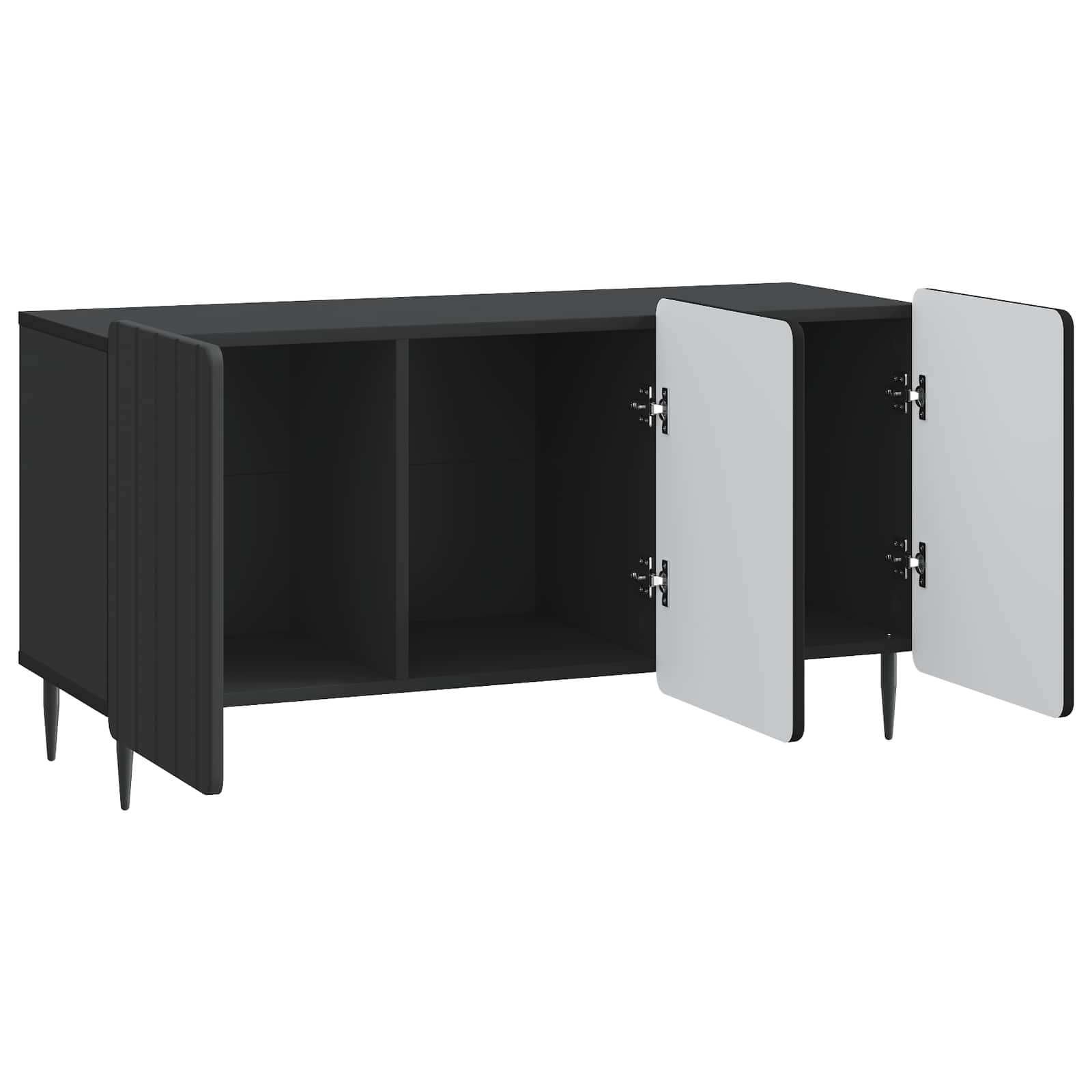 Meuble TV Noir 99 x 34,5 x 52 cm Bois d'ingénierie - XIOS