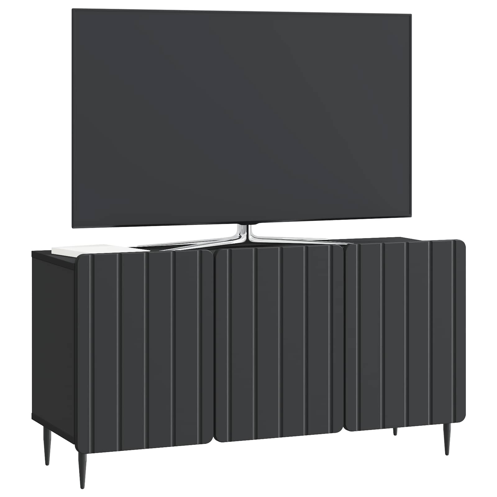 Meuble TV Noir 99 x 34,5 x 52 cm Bois d'ingénierie - XIOS