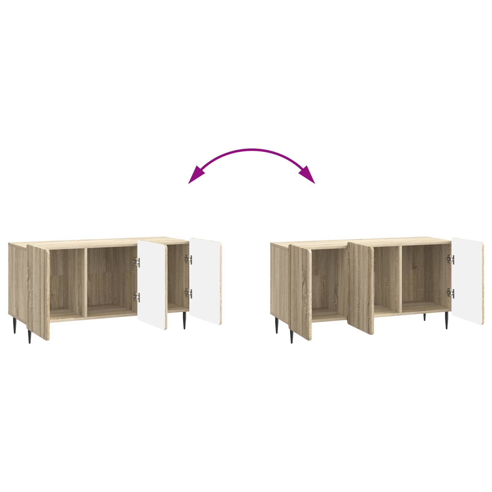 Meuble TV Chêne Sonoma 99 x 34,5 x 52 cm Bois d'ingénierie - XIOS