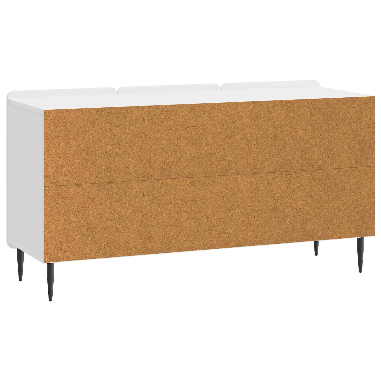 Meuble TV Blanc brillant 99 x 34,5 x 52 cm Bois d'ingénierie - XIOS