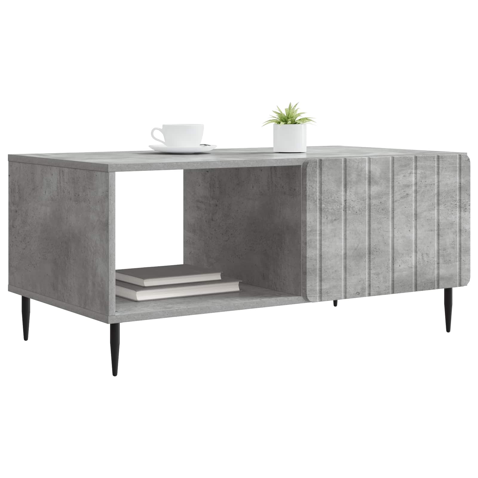 Table basse Gris béton 90 x 50 x 40 cm Bois d'ingénierie - XIOS