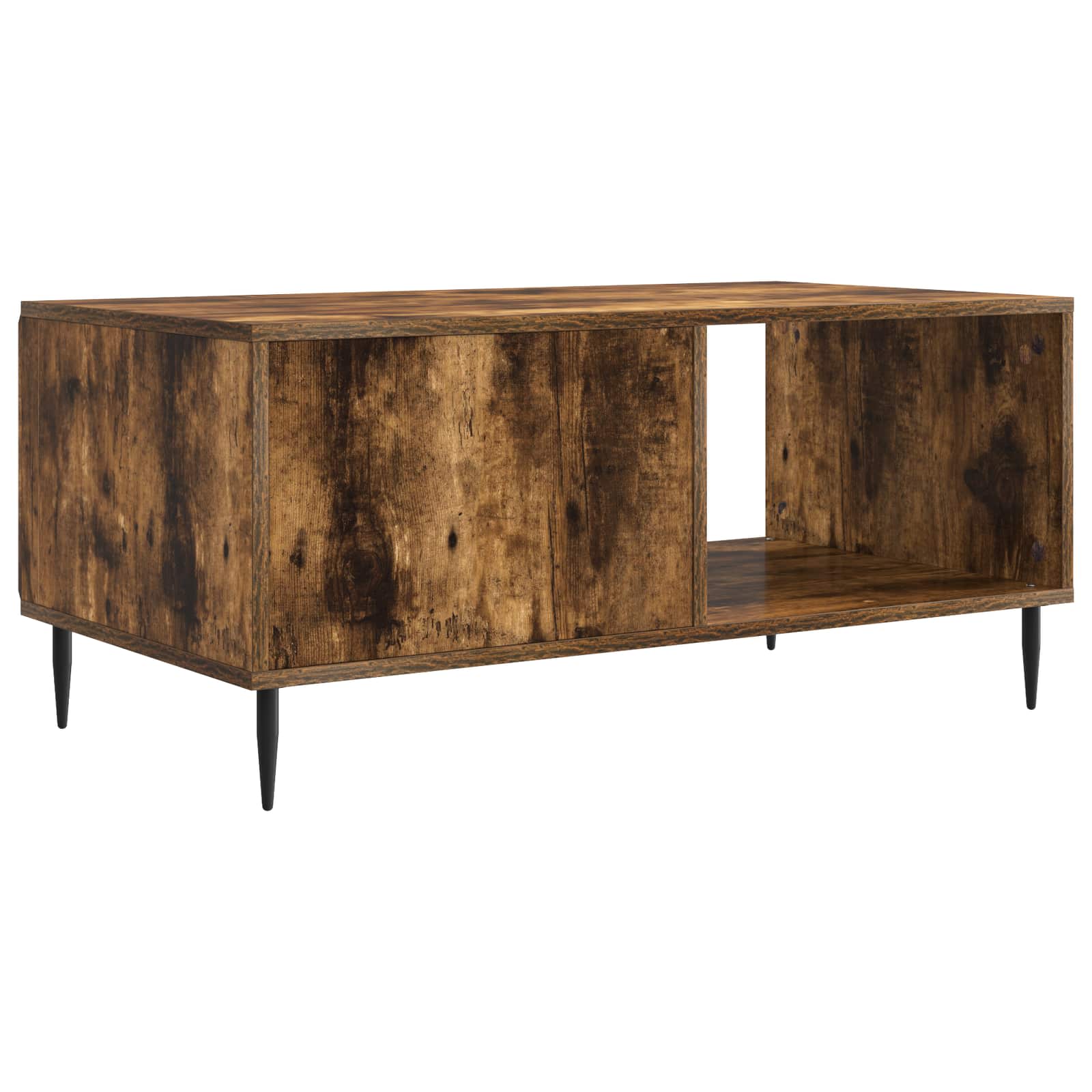 Table basse Chêne fumé 90 x 50 x 40 cm Bois d'ingénierie - XIOS