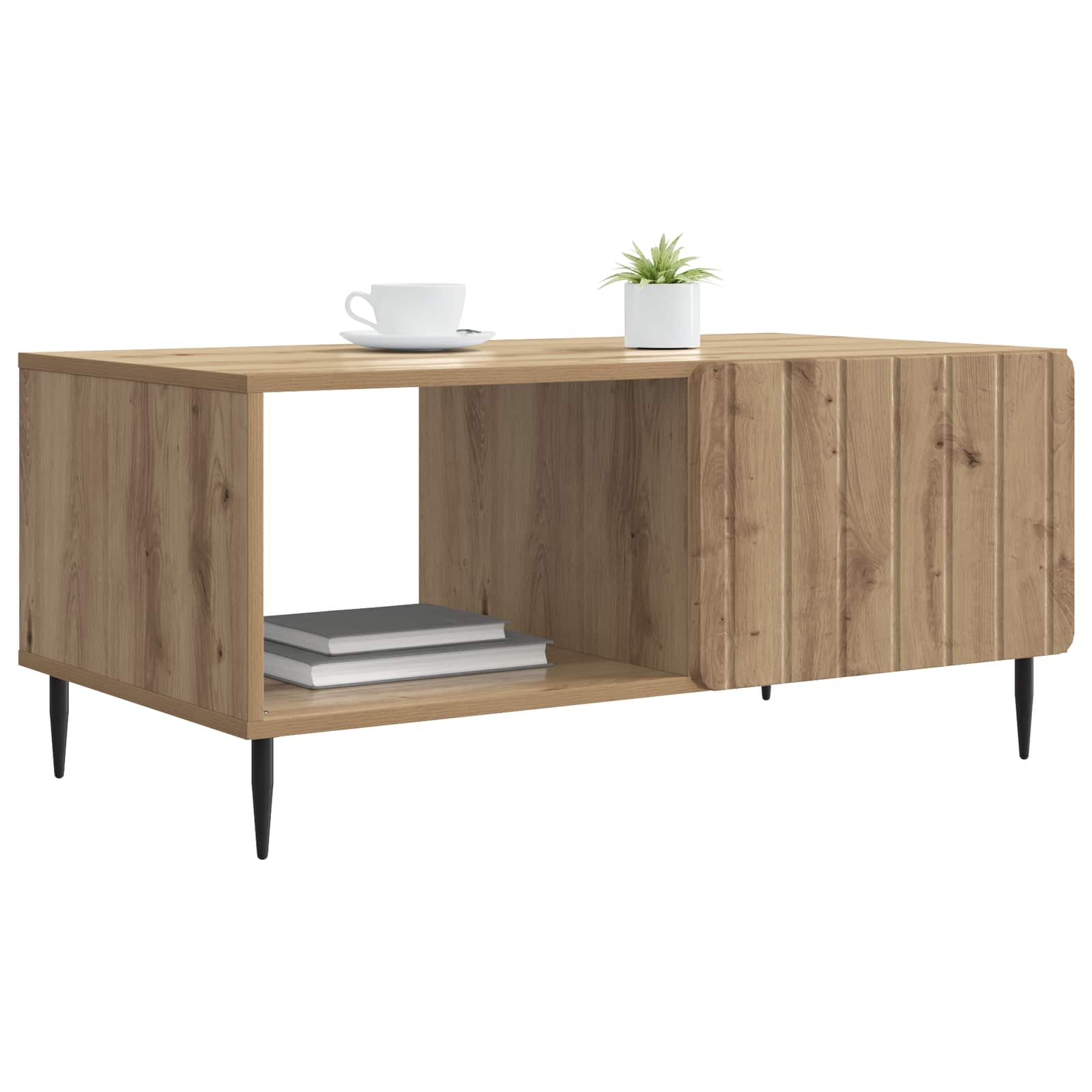 Table basse Chêne artisanal 90 x 50 x 40 cm Bois d'ingénierie - XIOS