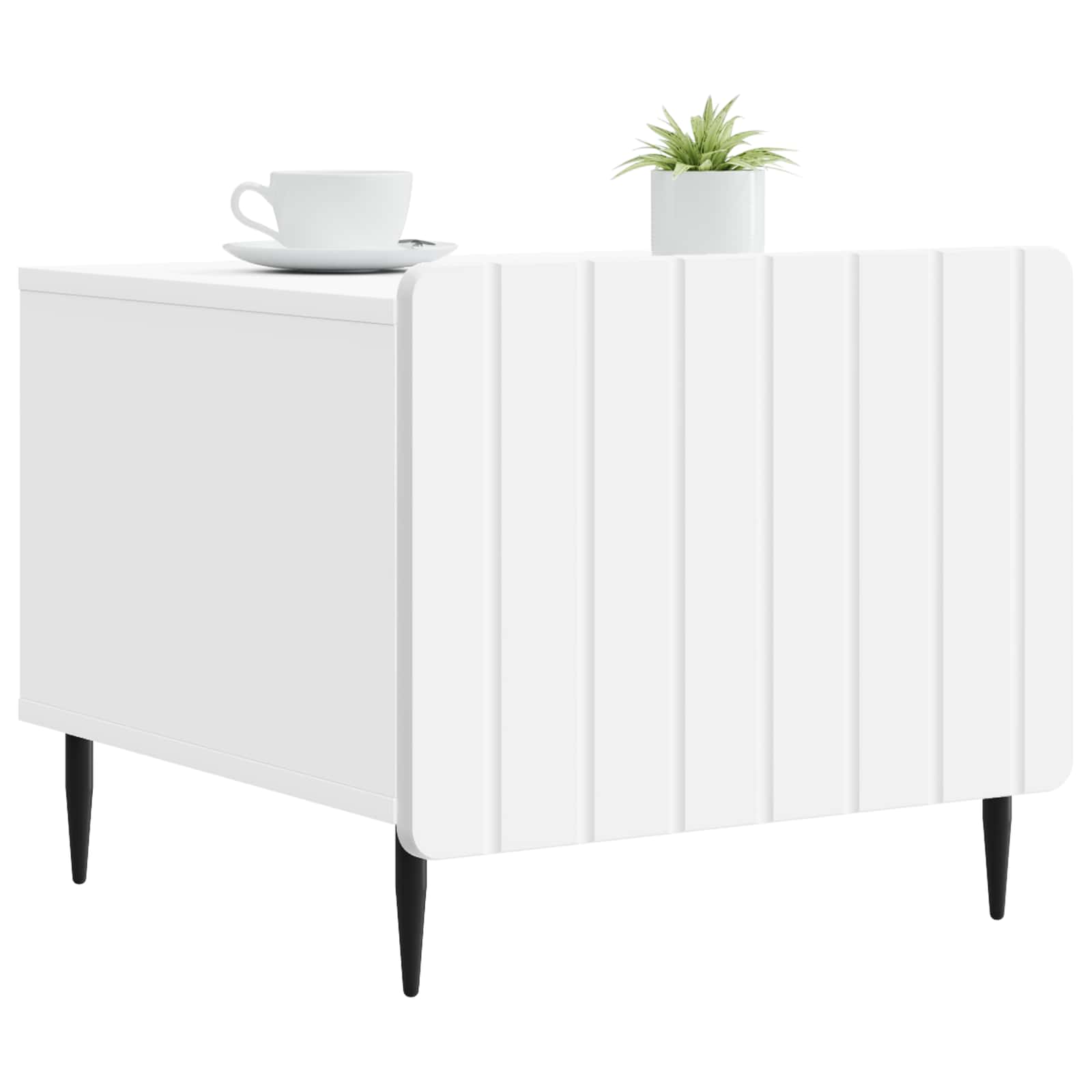 Table basse avec tiroir Blanc 49 x 50 x 42 cm Bois d'ingénierie - XIOS