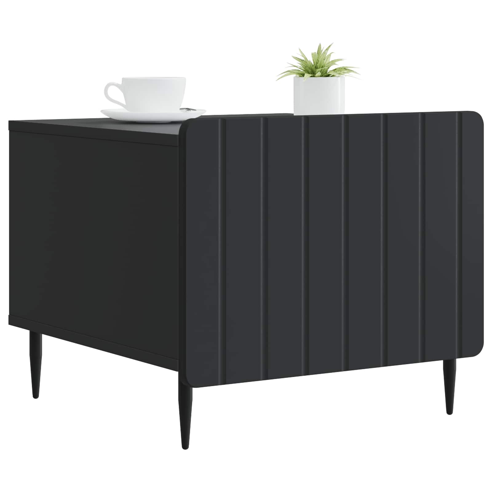 Table basse avec tiroir Noir 49 x 50 x 42 cm Bois d'ingénierie - XIOS