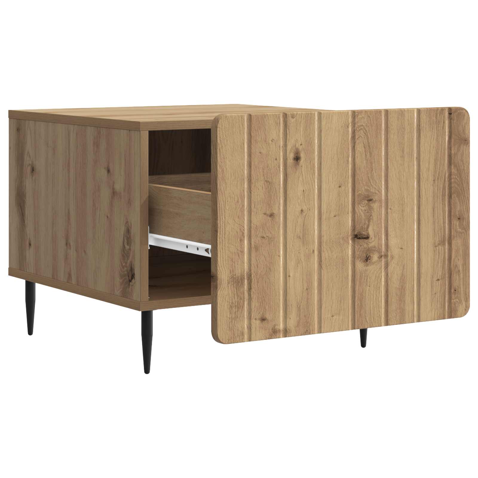Table basse Chêne artisanal 49 x 50 x 42 cm Bois d'ingénierie - XIOS