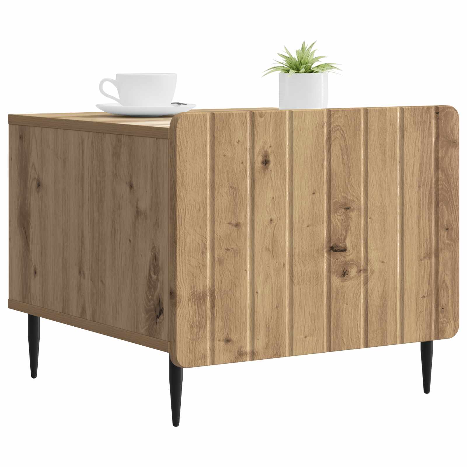 Table basse Chêne artisanal 49 x 50 x 42 cm Bois d'ingénierie - XIOS