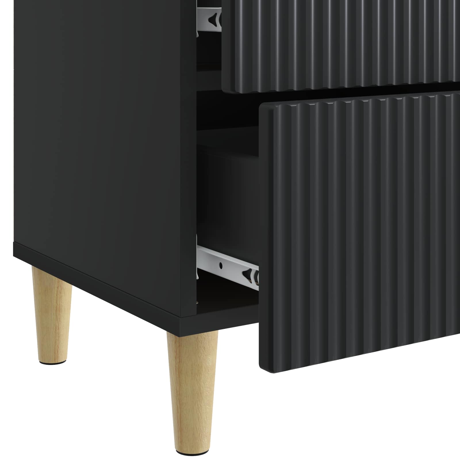 Cabinet de chevet Noir 43 x 34,5 x 48 cm Bois d'ingénierie - XIOS
