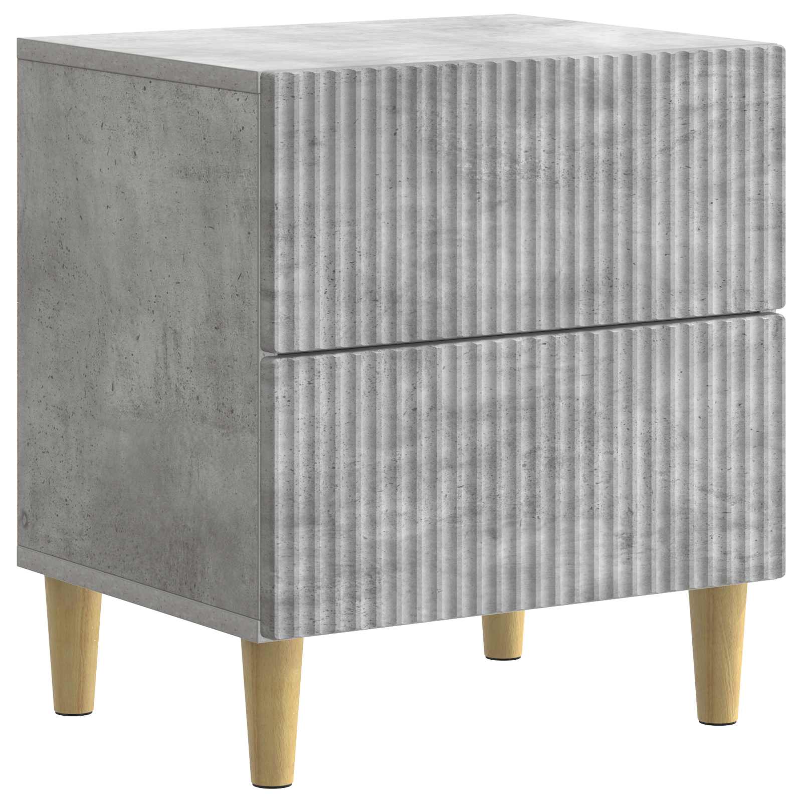 Cabinet de chevet 2 pcs Gris béton 43 x 34,5 x 48 cm - XIOS