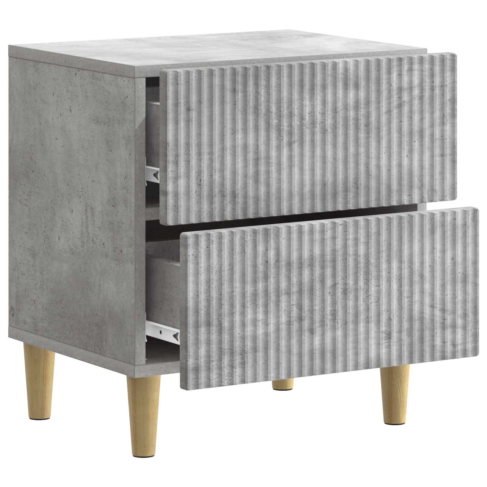 Cabinet de chevet 2 pcs Gris béton 43 x 34,5 x 48 cm - XIOS