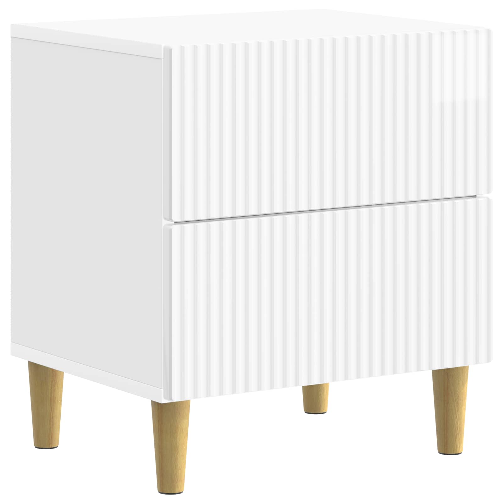 Cabinet de chevet 2 pcs Blanc brillant 43 x 34,5 x 48 cm - XIOS