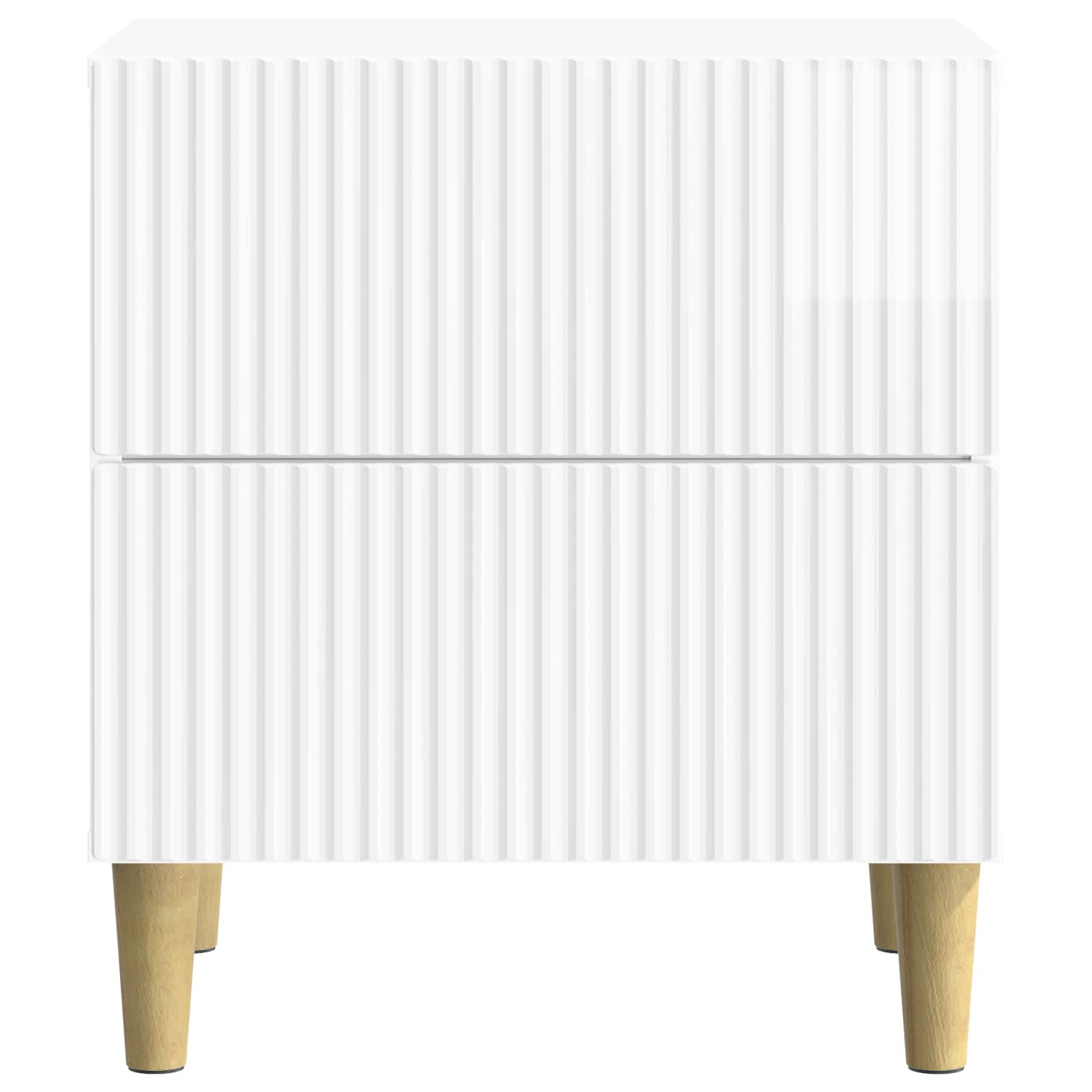 Cabinet de chevet 2 pcs Blanc brillant 43 x 34,5 x 48 cm - XIOS