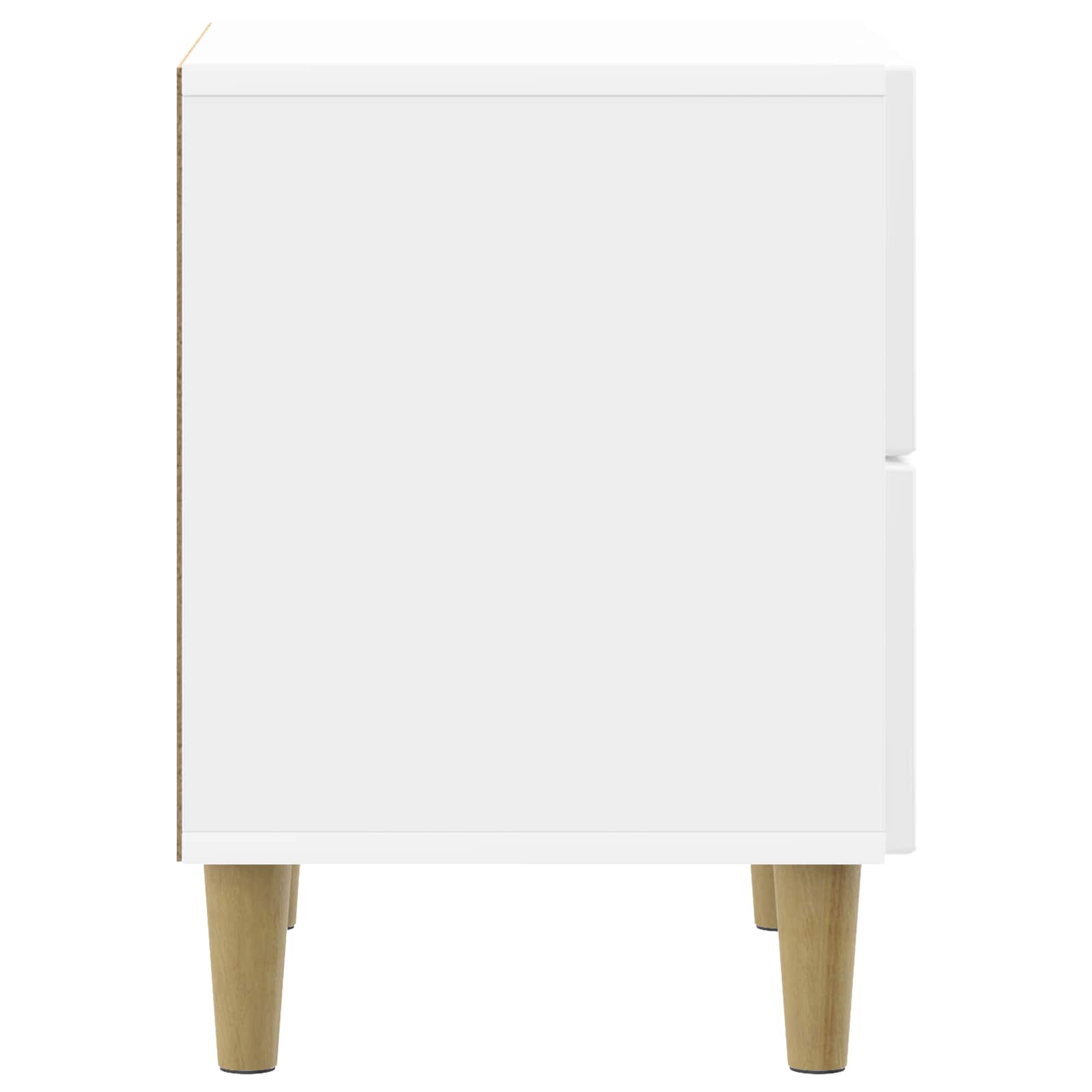Cabinet de chevet 2 pcs Blanc brillant 43 x 34,5 x 48 cm - XIOS