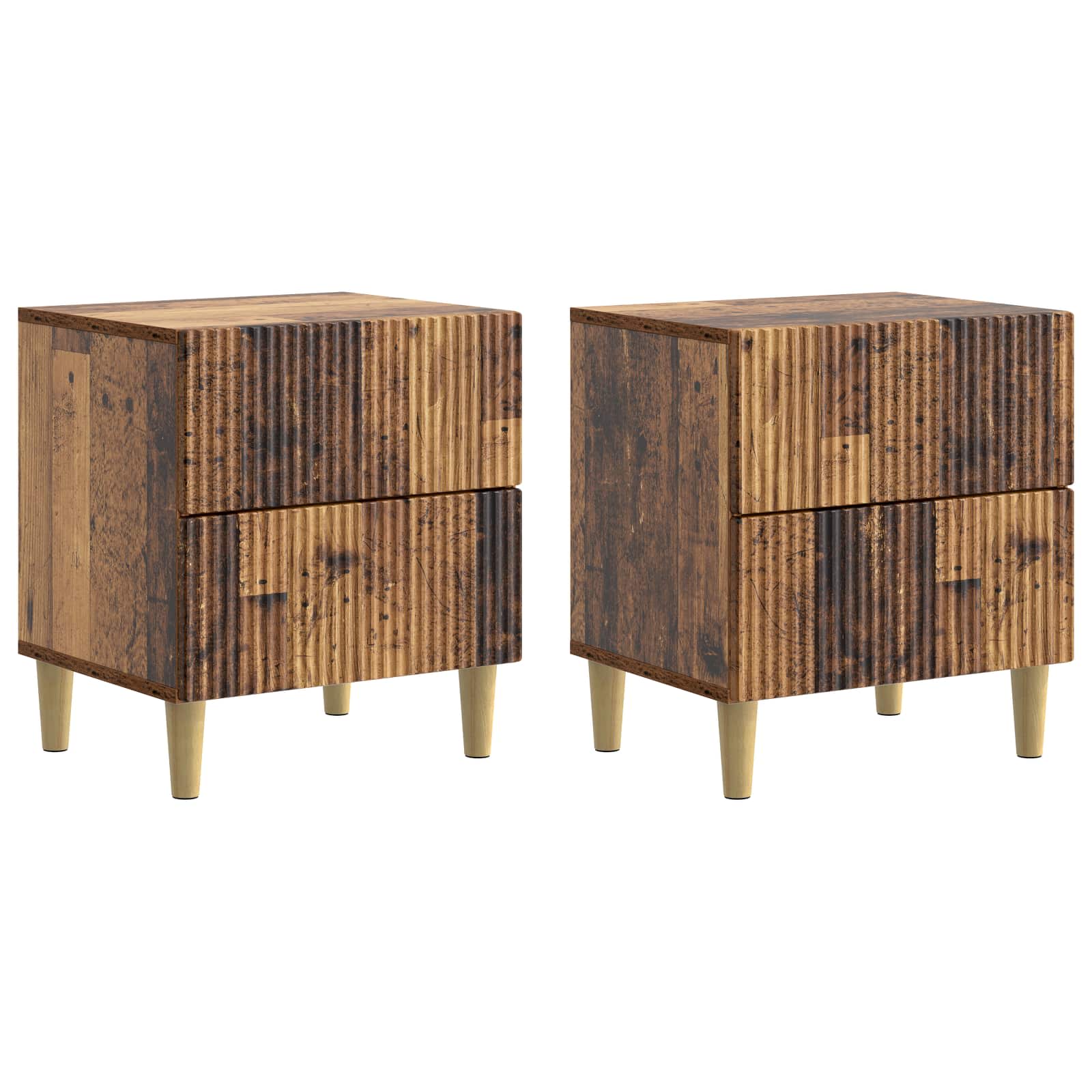 Cabinet de chevet 2 pcs Bois ancien 43 x 34,5 x 48 cm - XIOS