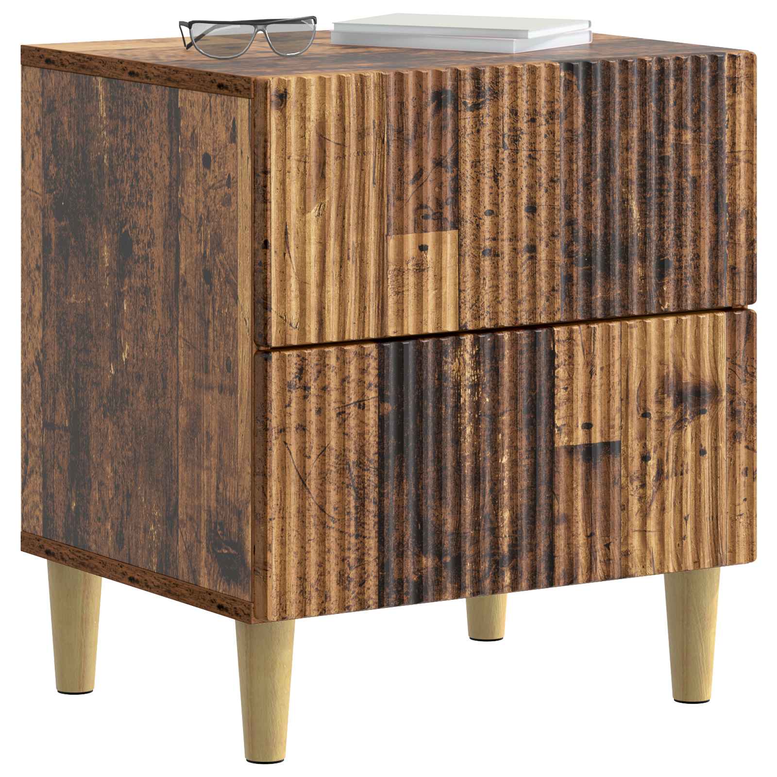 Cabinet de chevet 2 pcs Bois ancien 43 x 34,5 x 48 cm - XIOS