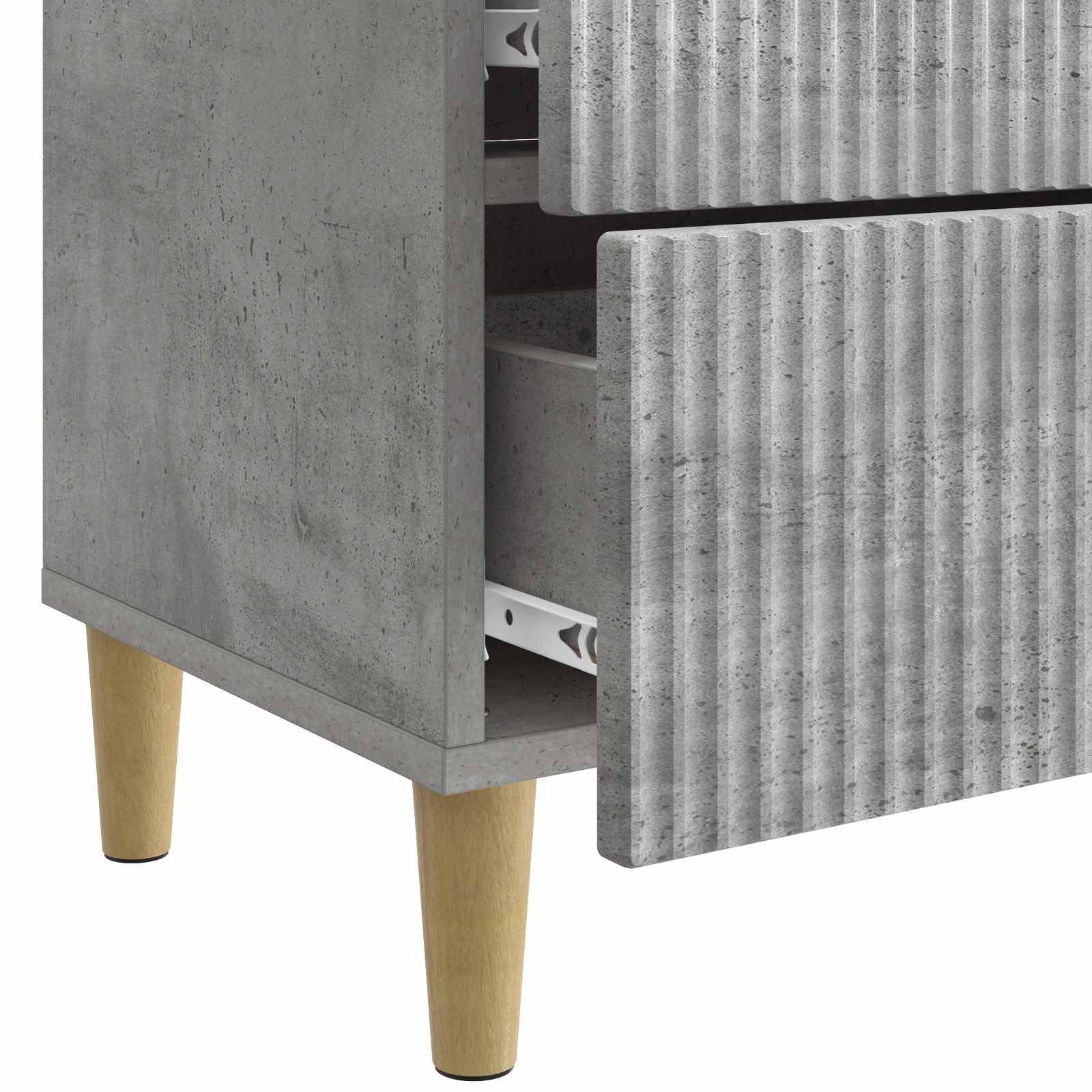 Cabinet de chevet avec tiroir Gris béton 62 x 34,5 x 48 cm - XIOS
