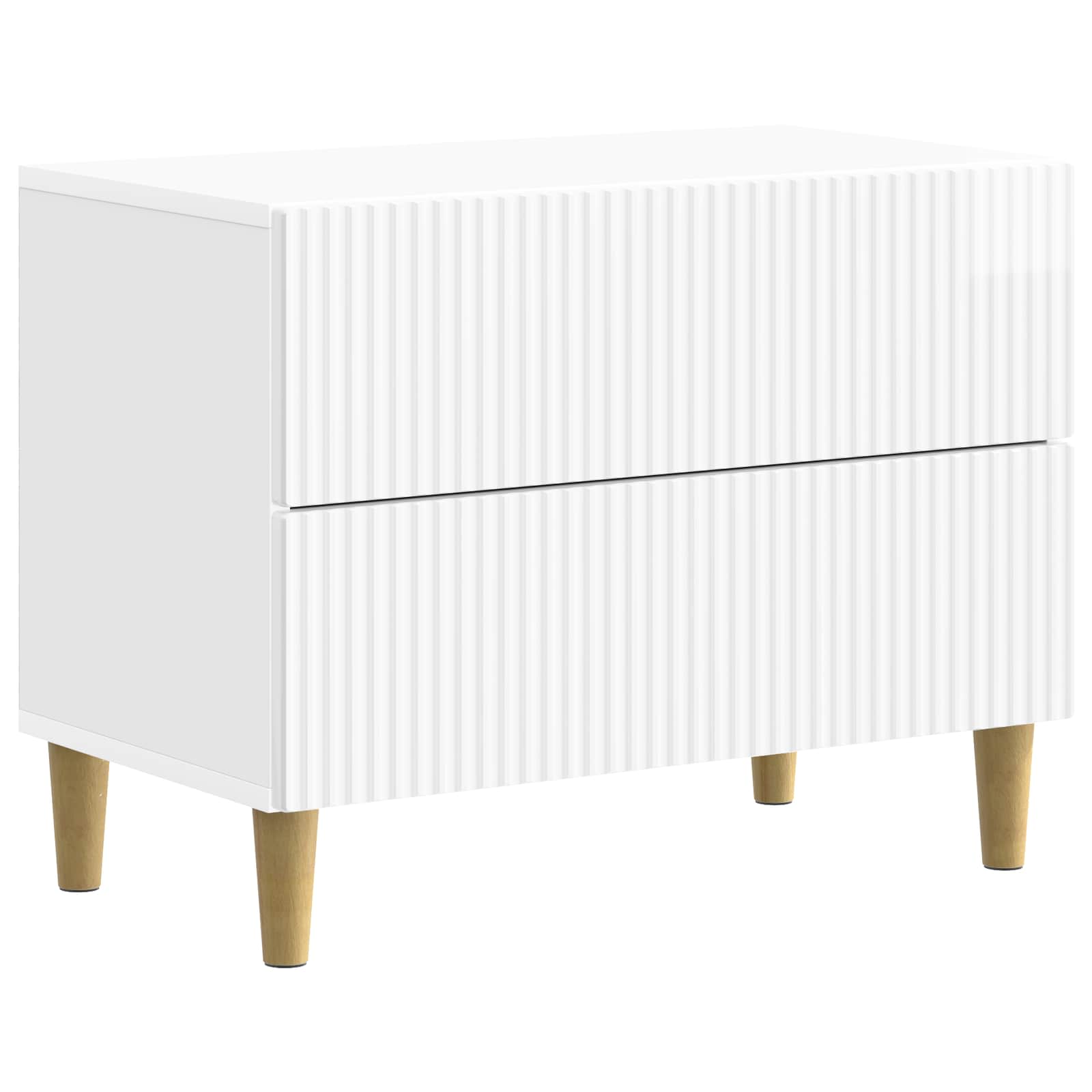 Cabinet de chevet avec tiroir Blanc brillant 62 x 34,5 x 48 cm - XIOS