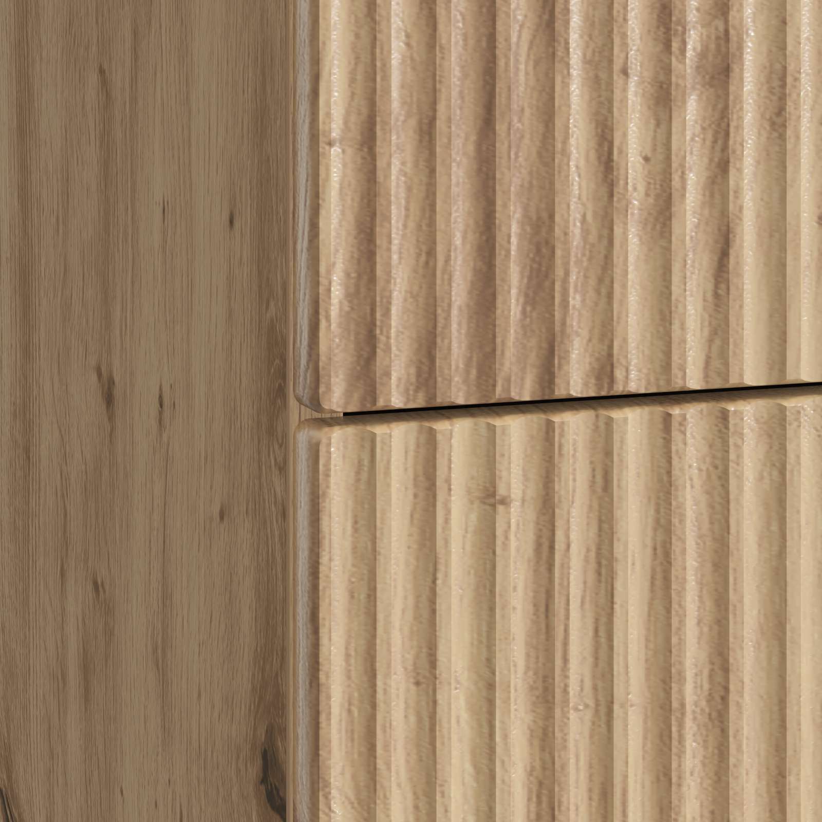 Cabinet de chevet avec tiroir Chêne artisanal 62 x 34,5 x 48 cm - XIOS