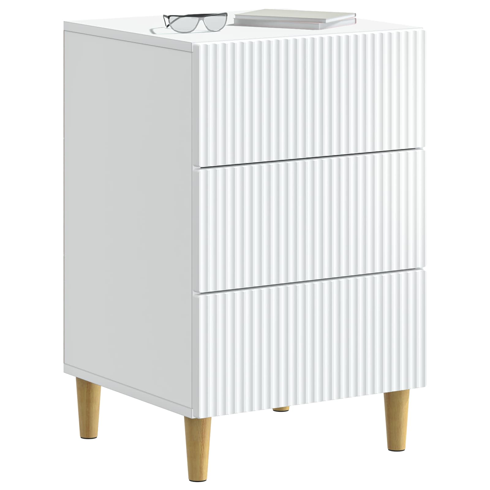 Cabinet de chevet Blanc 43 x 41 x 66,5 cm Bois d'ingénierie - XIOS