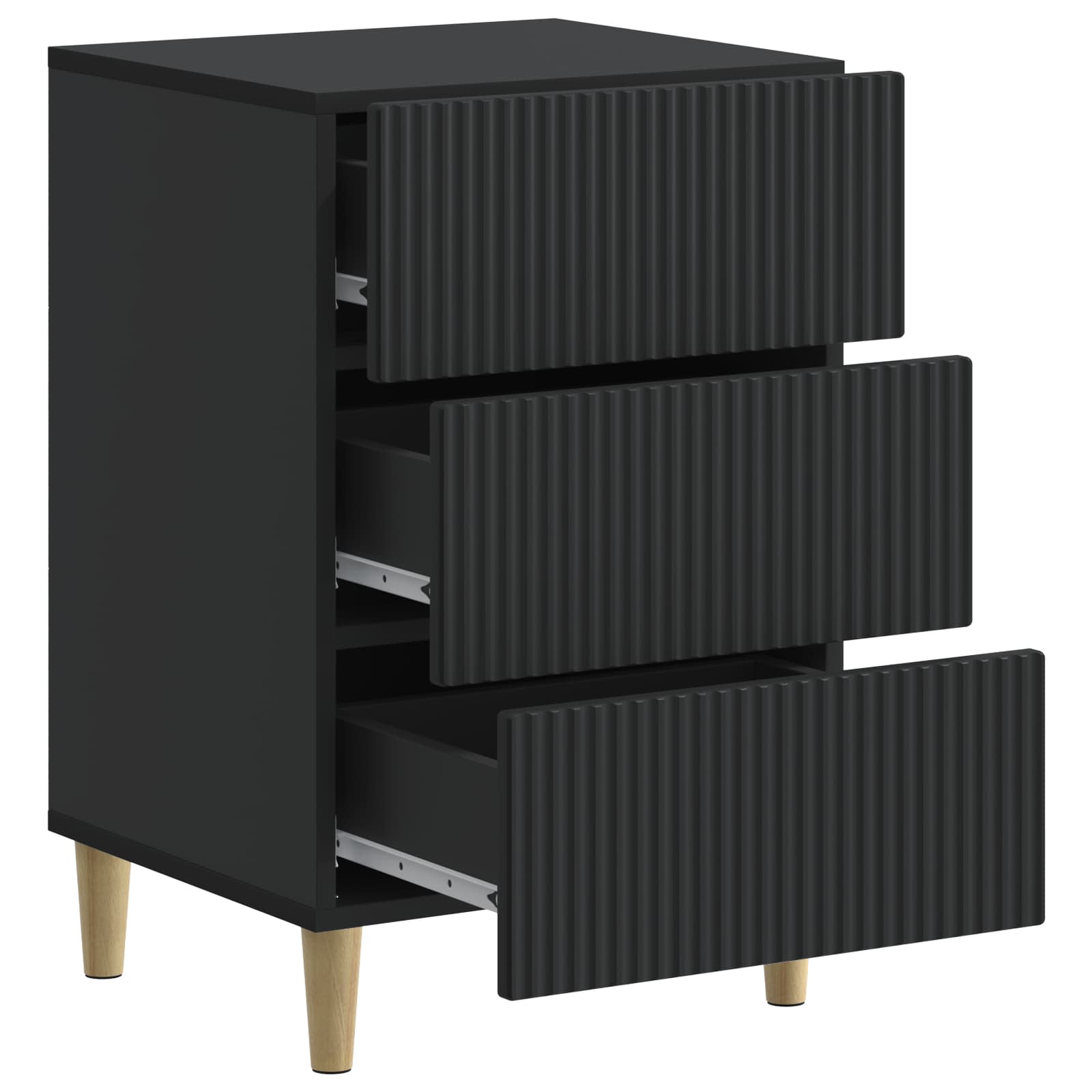 Cabinet de chevet Noir 43 x 41 x 66,5 cm Bois d'ingénierie - XIOS