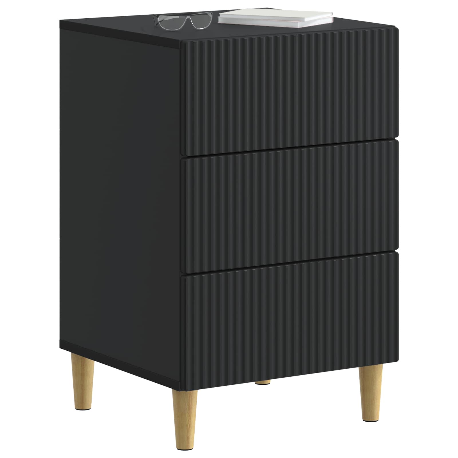 Cabinet de chevet Noir 43 x 41 x 66,5 cm Bois d'ingénierie - XIOS