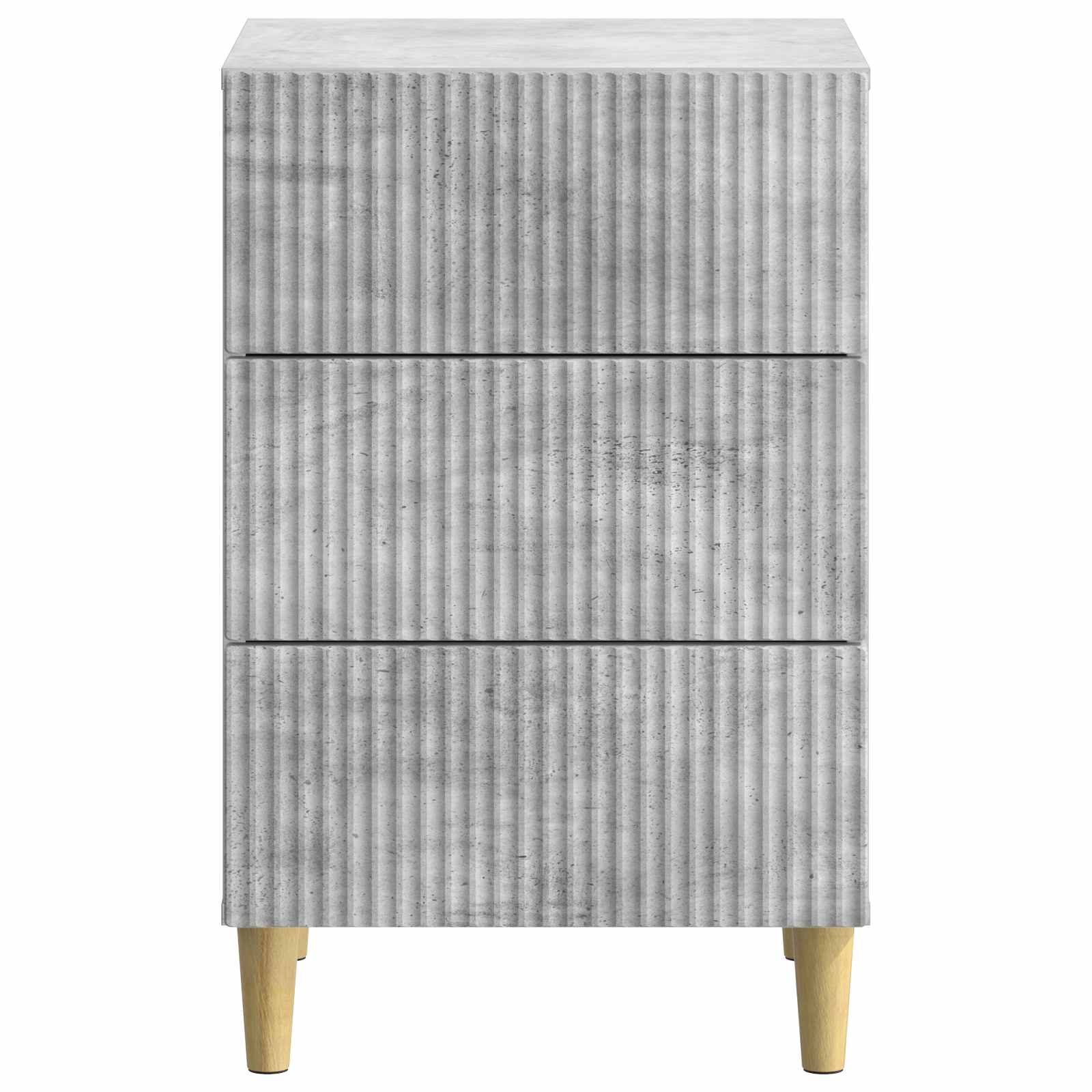 Cabinet de chevet avec tiroir Gris béton 43 x 41 x 66,5 cm - XIOS