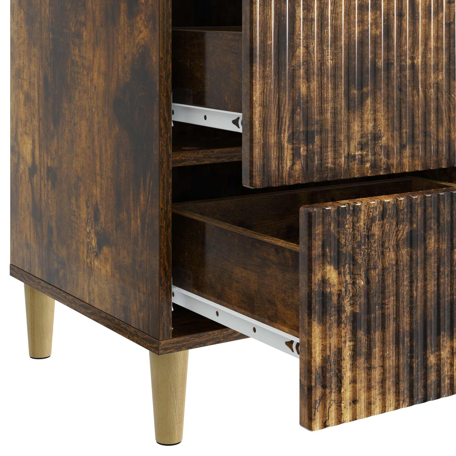 Cabinet de chevet avec tiroir Chêne fumé 43 x 41 x 66,5 cm - XIOS