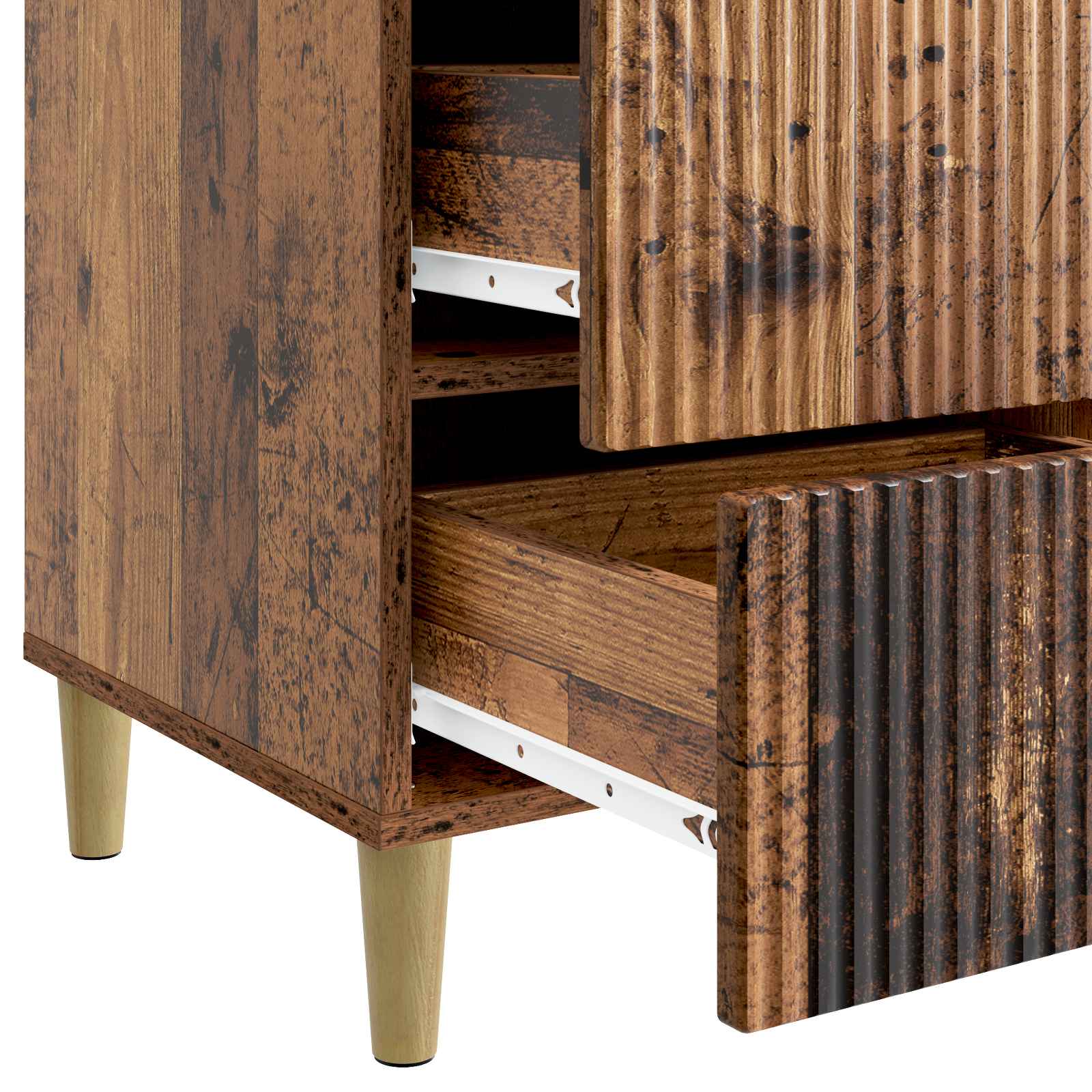 Cabinet de chevet avec tiroir Bois ancien 43 x 41 x 66,5 cm - XIOS