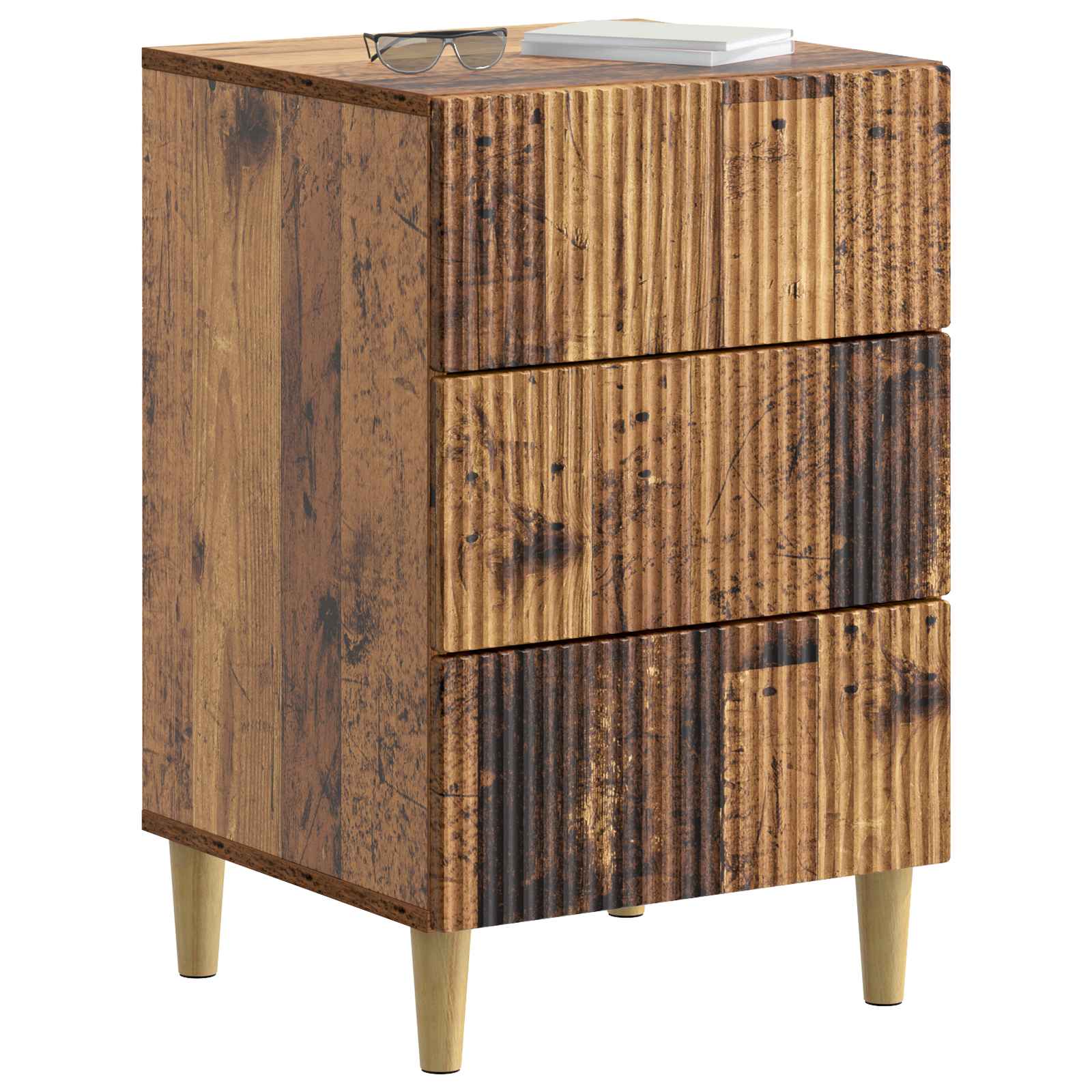 Cabinet de chevet avec tiroir Bois ancien 43 x 41 x 66,5 cm - XIOS
