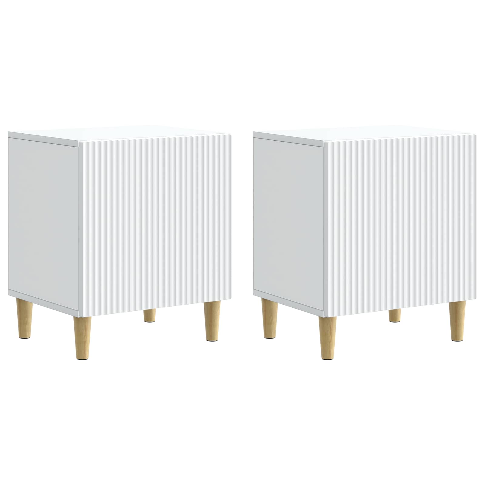 Cabinet de chevet 2 pcs Blanc 43 x 34,5 x 50 cm - XIOS