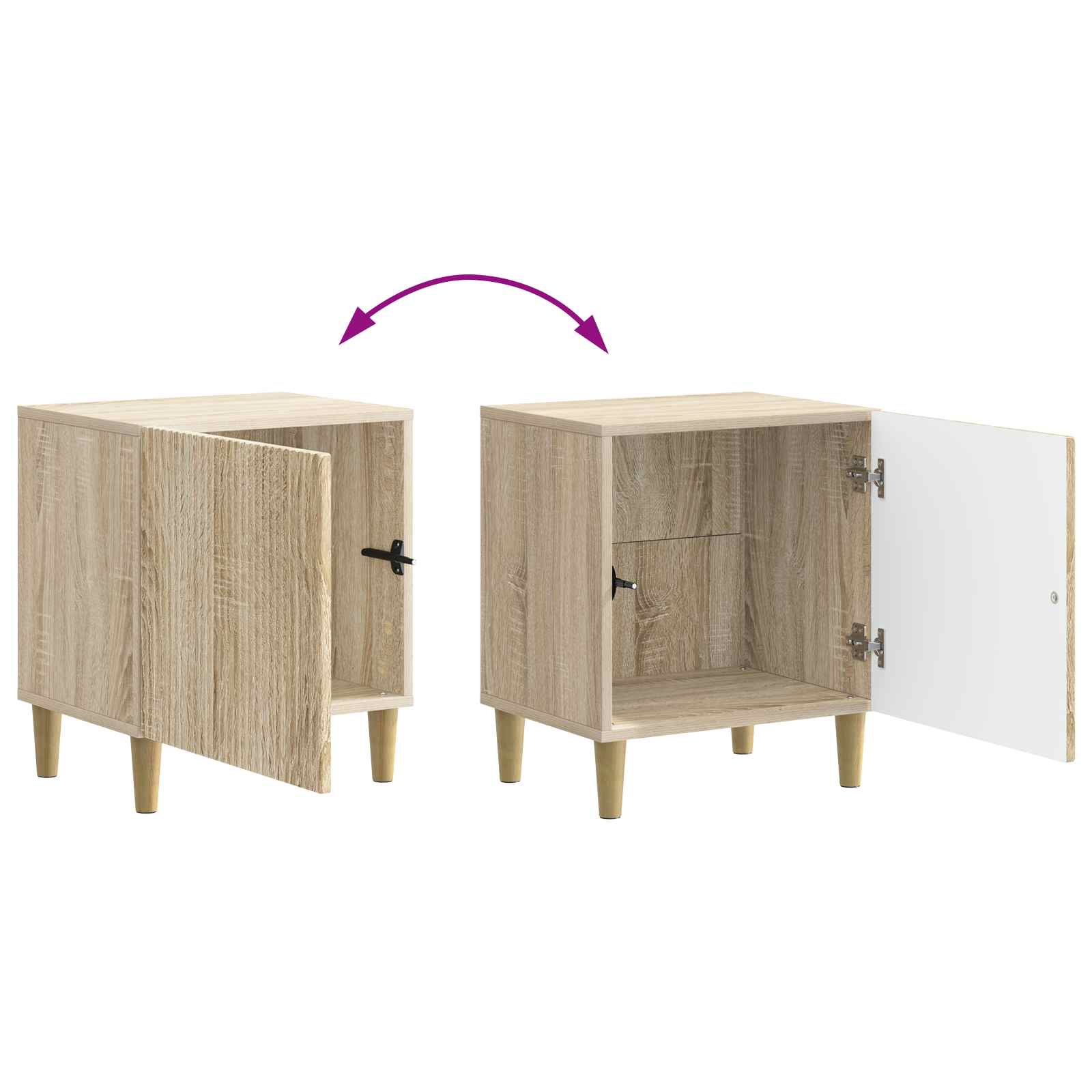 Cabinet de chevet Chêne Sonoma 43 x 34,5 x 50 cm - XIOS