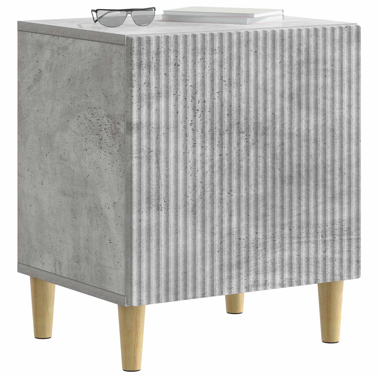 Cabinet de chevet Gris béton 43 x 34,5 x 50 cm - XIOS