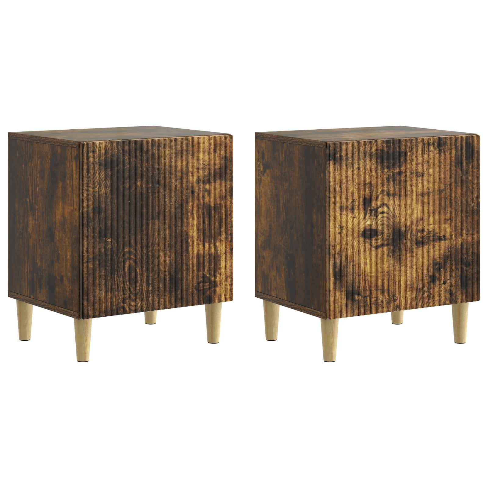 Cabinet de chevet 2 pcs Chêne fumé 43 x 34,5 x 50 cm - XIOS