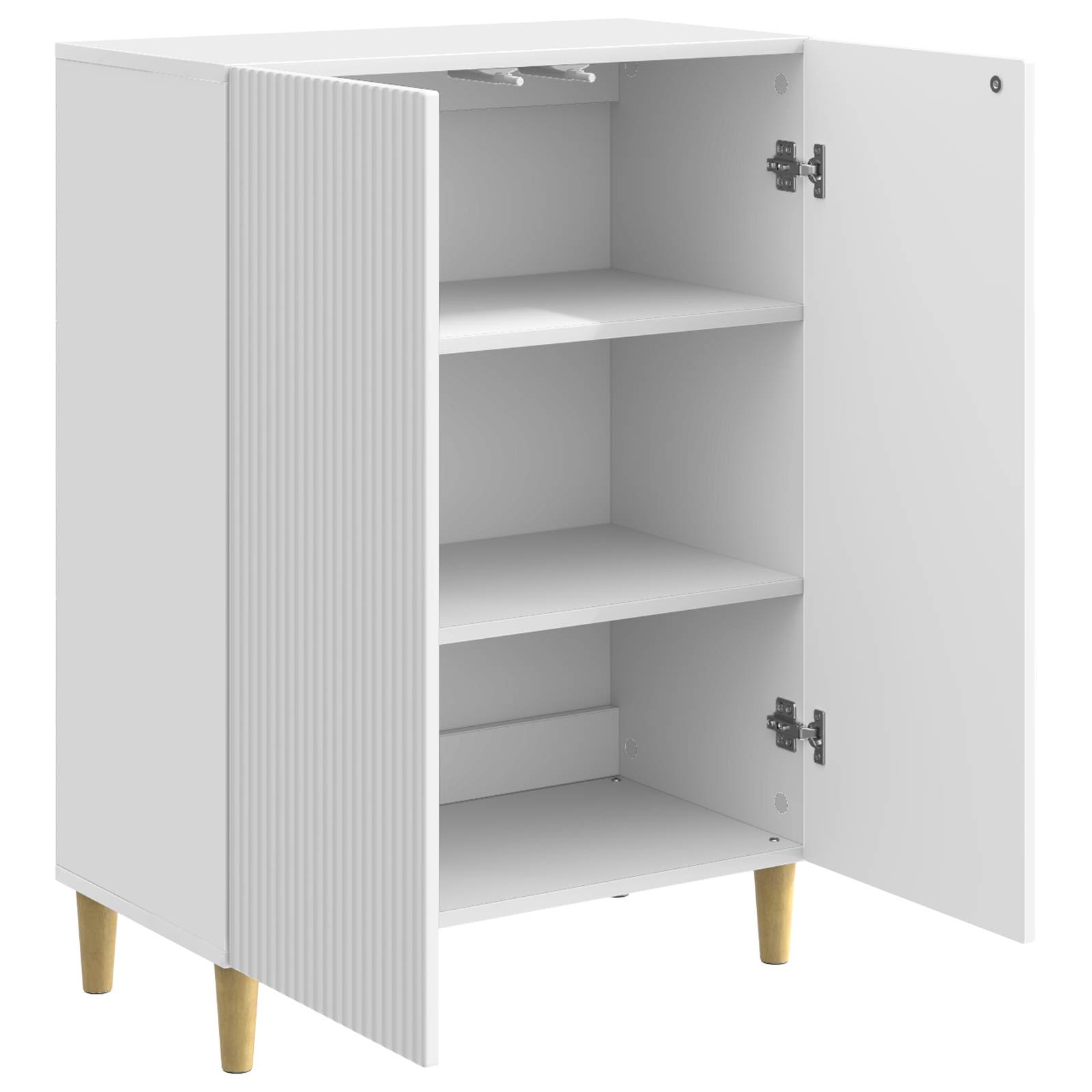 Buffet Blanc brillant 66 x 34,5 x 90 cm Bois d'ingénierie - XIOS