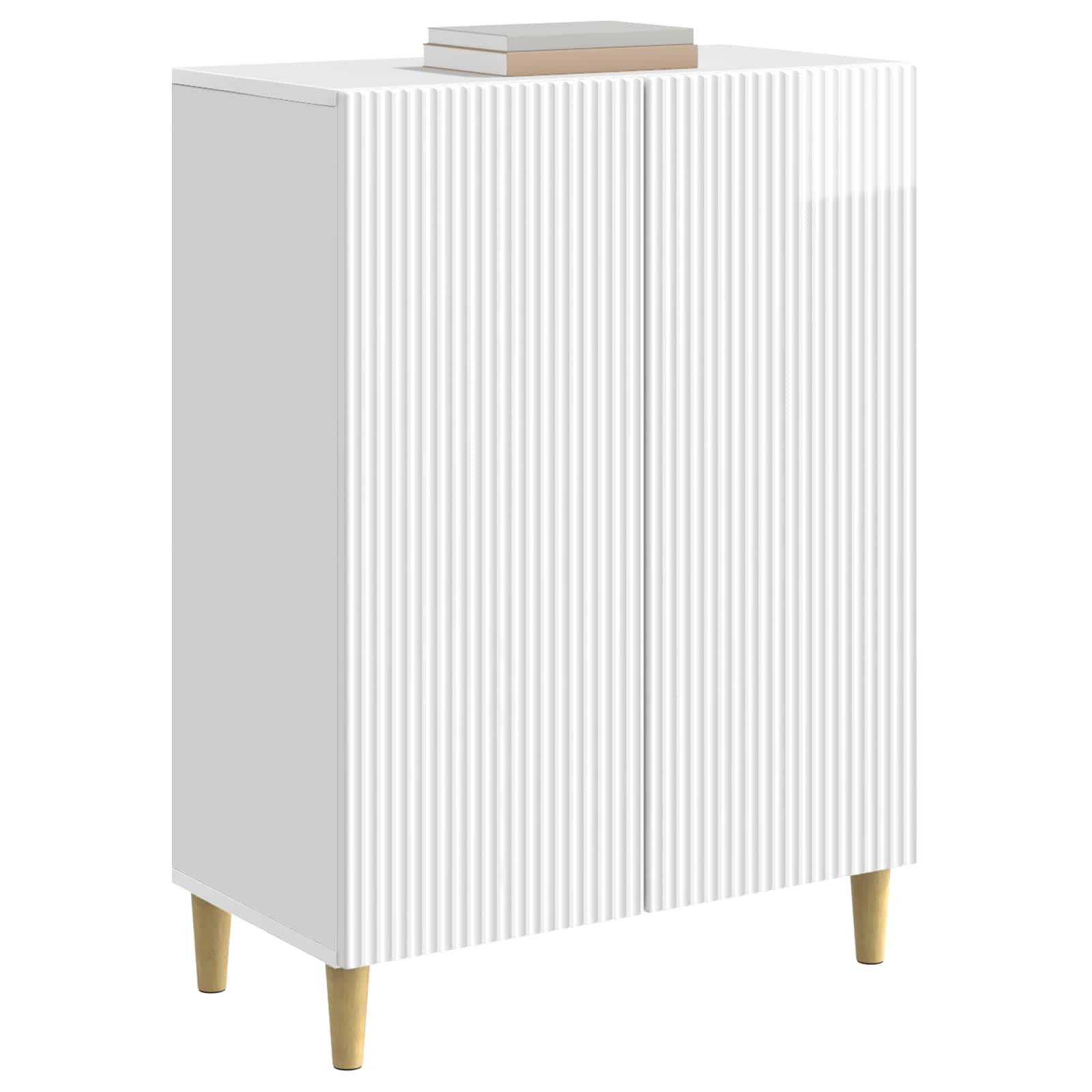Buffet Blanc brillant 66 x 34,5 x 90 cm Bois d'ingénierie - XIOS