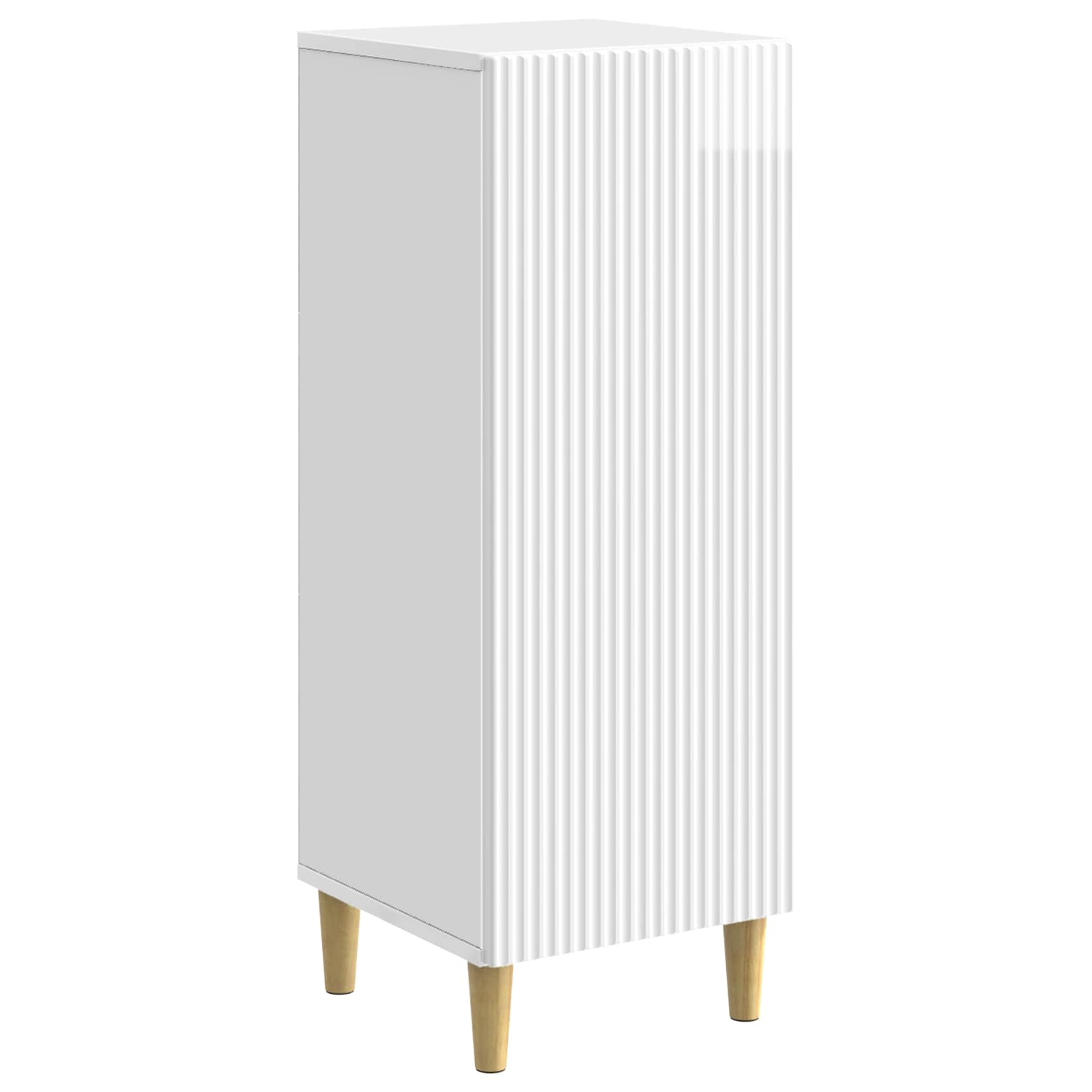 Buffet Blanc brillant 33 x 34,5 x 90 cm Bois d'ingénierie - XIOS