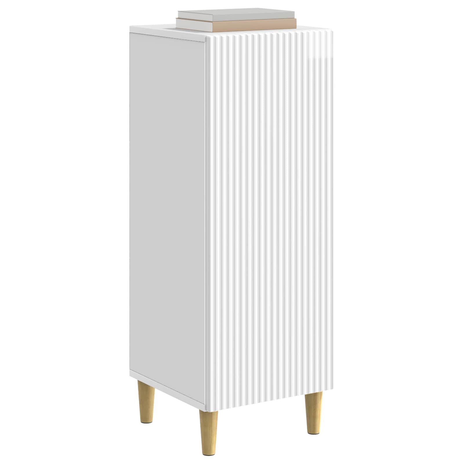 Buffet Blanc brillant 33 x 34,5 x 90 cm Bois d'ingénierie - XIOS