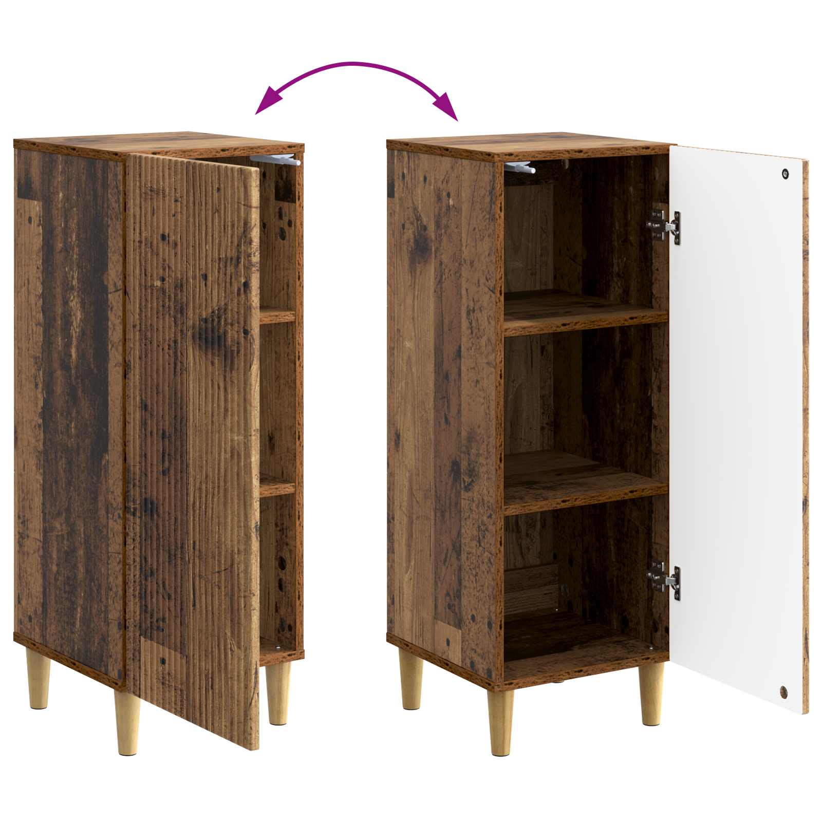Buffet Bois ancien 33 x 34,5 x 90 cm Bois d'ingénierie - XIOS