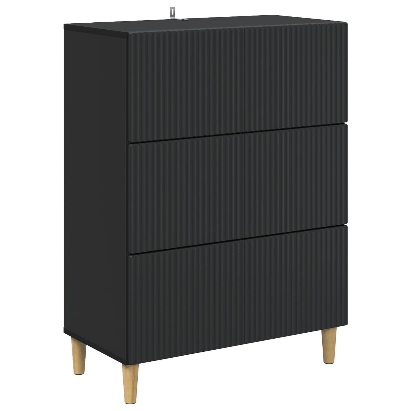 Armoire à tiroirs Noir 66 x 34,5 x 90 cm Bois d'ingénierie - XIOS