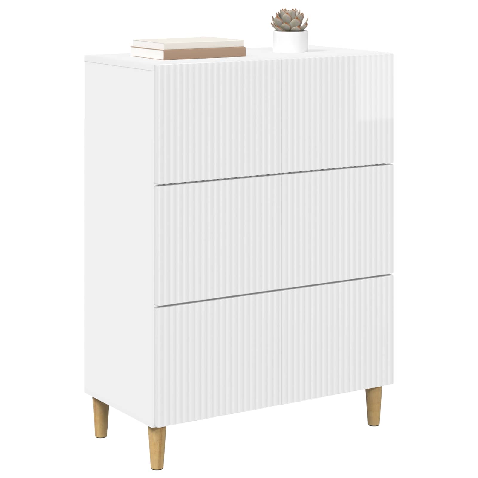 Armoire à tiroirs Blanc brillant 66 x 34,5 x 90 cm - XIOS