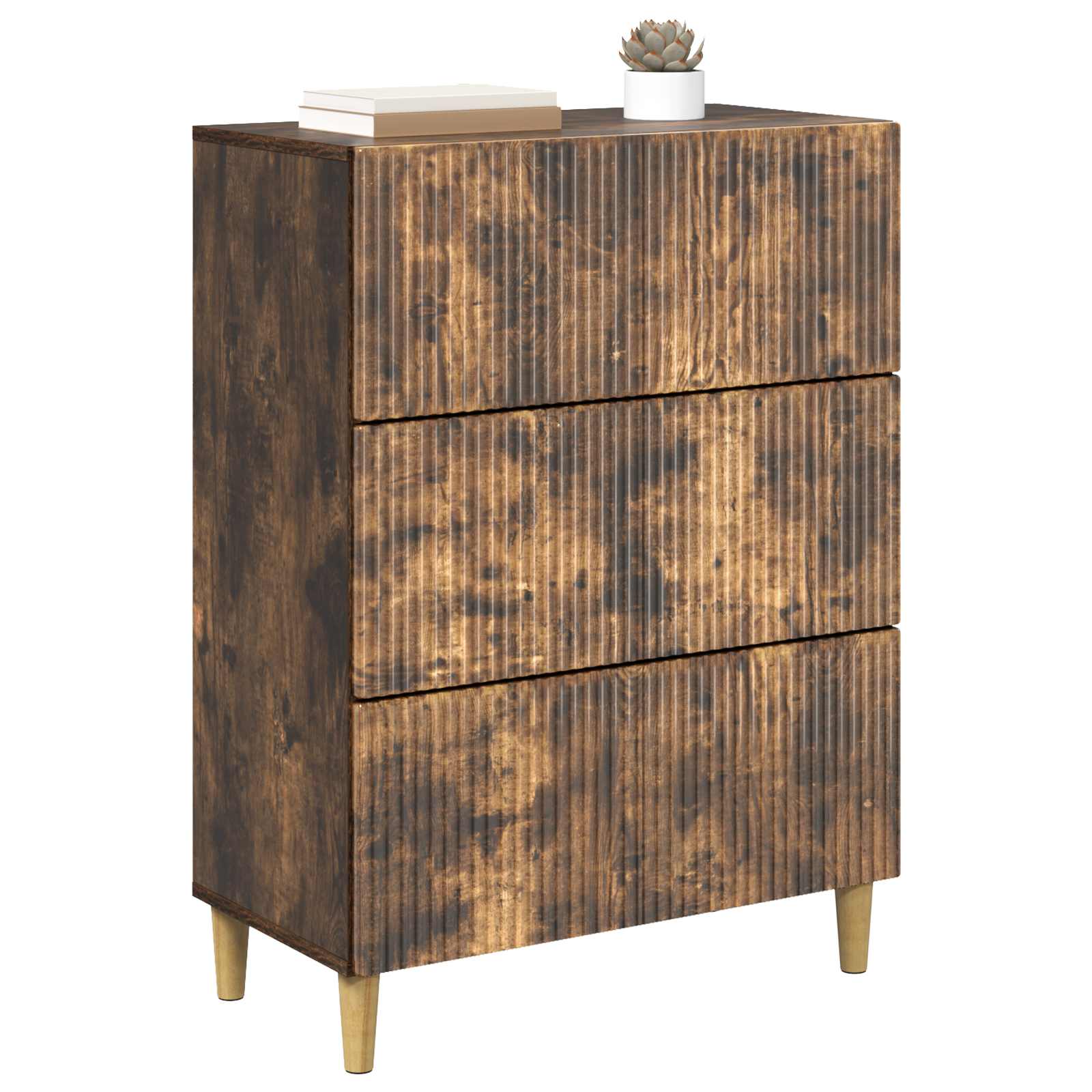 Armoire à tiroirs Chêne fumé 66 x 34,5 x 90 cm - XIOS