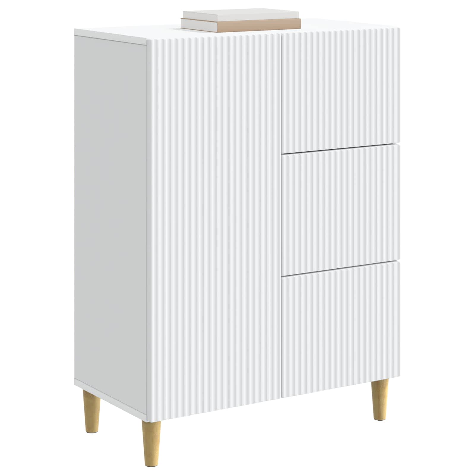 Buffet avec tiroir Blanc 66 x 34,5 x 90 cm Bois d'ingénierie - XIOS