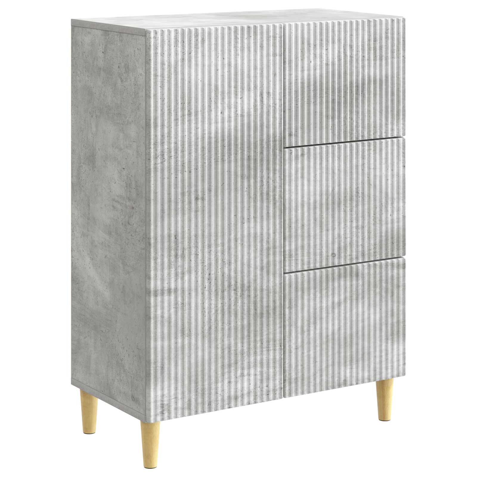 Buffet Gris béton 66 x 34,5 x 90 cm Bois d'ingénierie - XIOS
