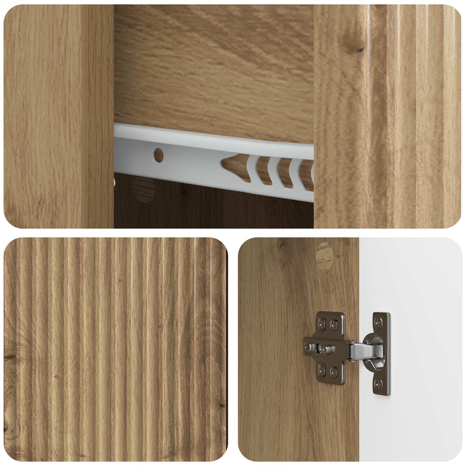 Buffet Chêne artisanal 66 x 34,5 x 90 cm Bois d'ingénierie - XIOS