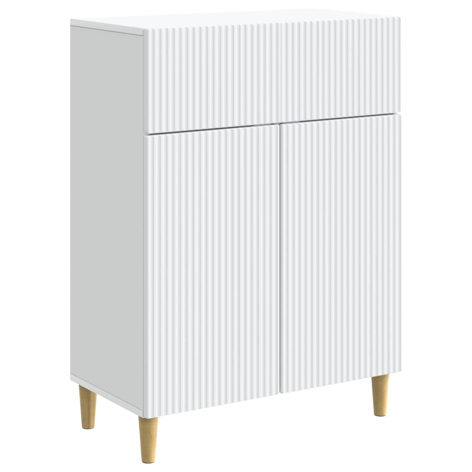 Buffet avec tiroir Blanc 66 x 34,5 x 90 cm Bois d'ingénierie - XIOS