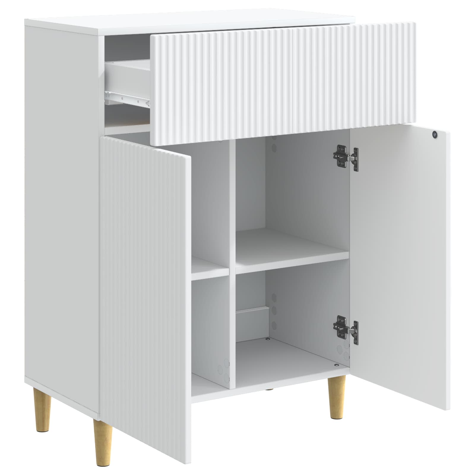 Buffet avec tiroir Blanc 66 x 34,5 x 90 cm Bois d'ingénierie - XIOS